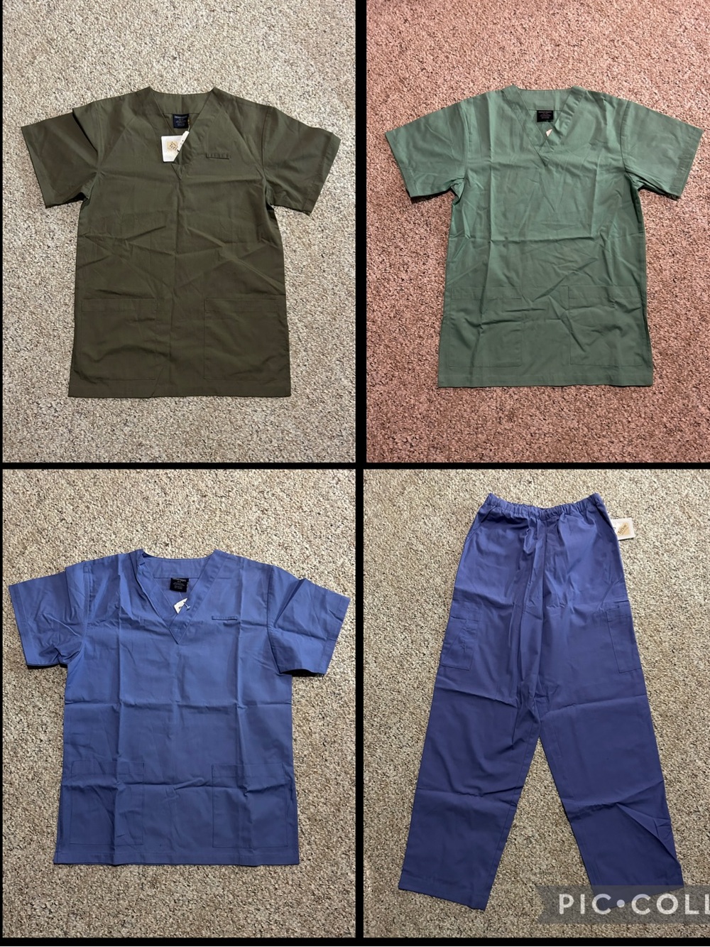 New Denver Hayes Women’s Scrubs 4 Piece Bundle - 3 Tops & 1 Bottom NWT